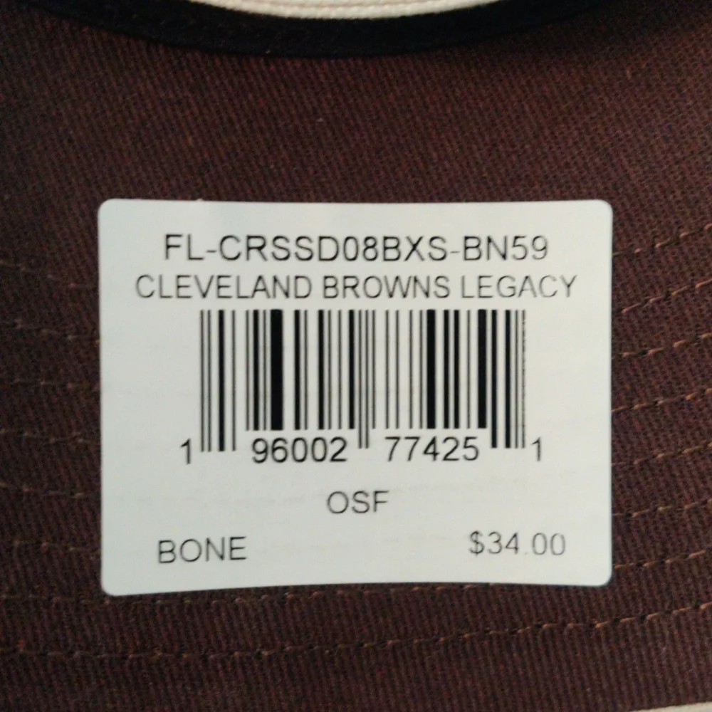 Cleveland Browns Legacy Cap. One Size Fits All, Bone Brown Orange - Picture 5 of 6
